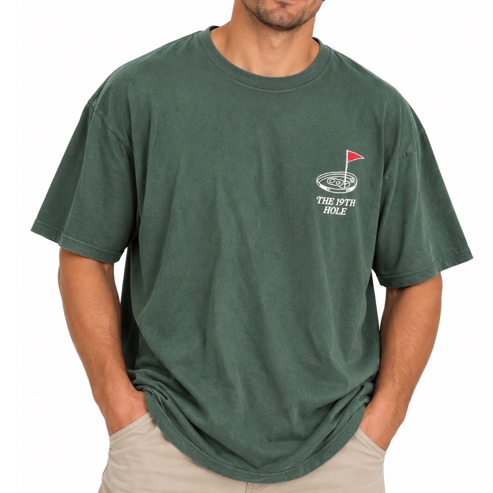 Old Navy Mens XXXL The 19th Hole Golf Graphic T-Shirt Green Short Sleeve Tee